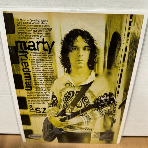 Marty Friedman of Megadeth - Ibanez Guitars - 2003 Print Advertisement - Picture 1 of 1
